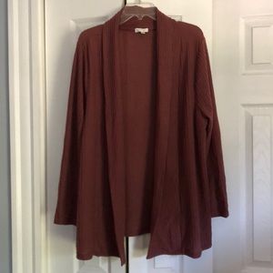 Open Cardigan with Elbow Patches